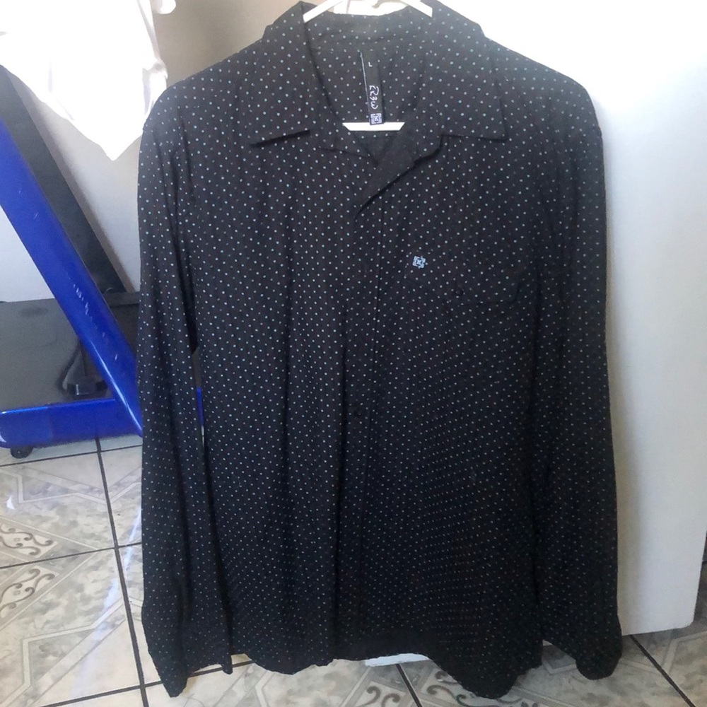 Polka for long sleeve dress shirt